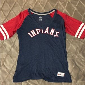 Nike Women’s Cooperstown Collection Cleveland Indians Raglan Tee M